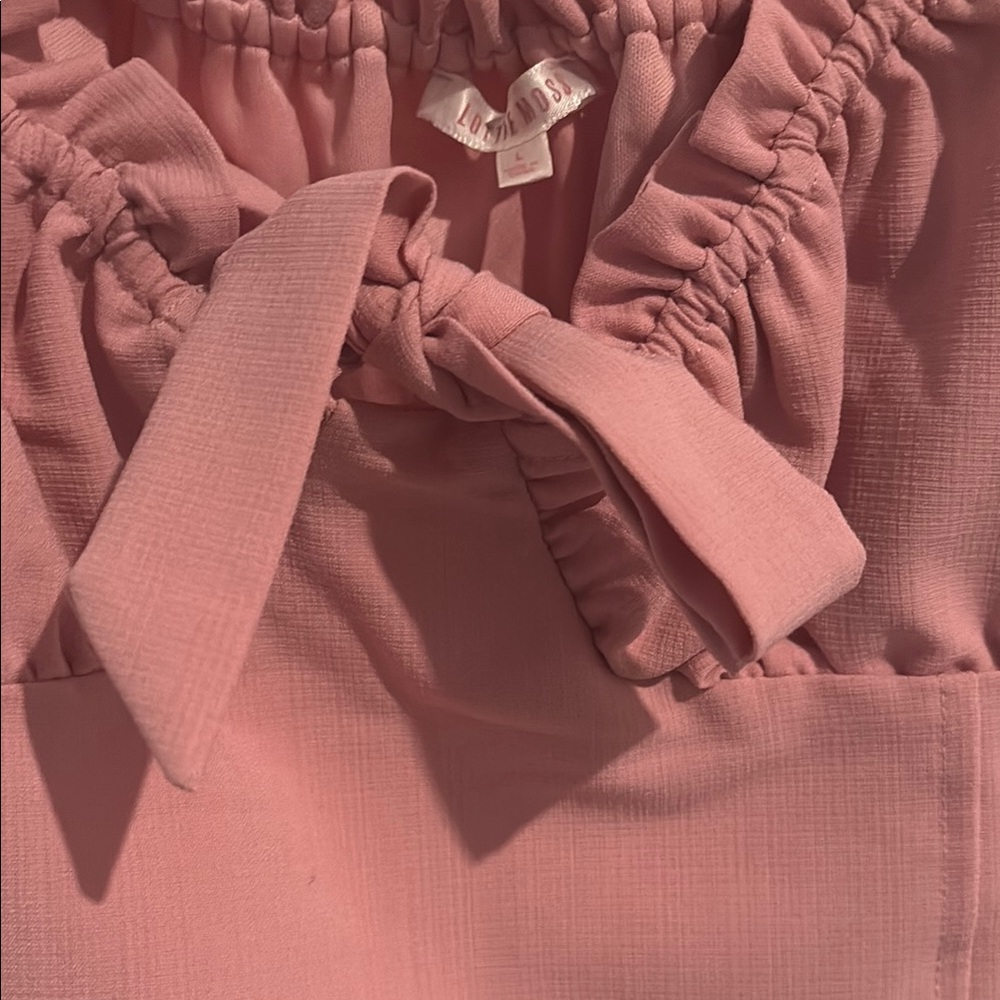 Pink Ruffled Crop Top - Picture 2 of 2